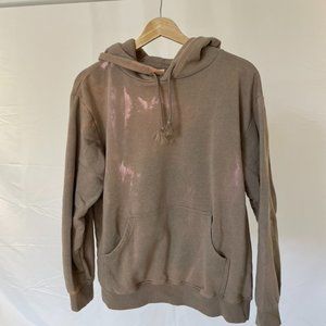 UPCYCLED Acid Wash Tan and Pink Hoodie